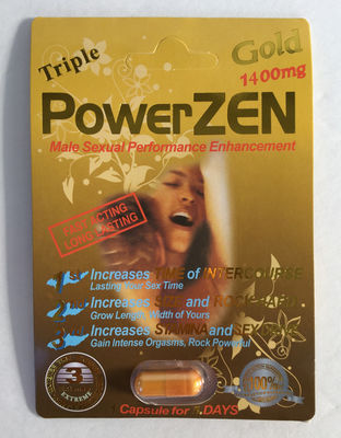 Pillole della persona dura di 2000 24 uomini delle pillole di Powerzen oro triplo